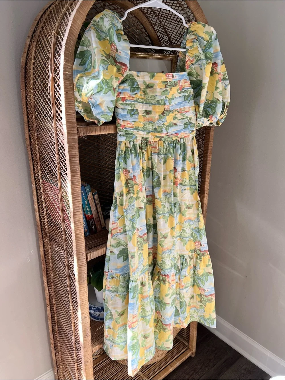 Abercrombie & Fitch Summer Puff Sleeve Maxi Dress with Tropical Coast Print